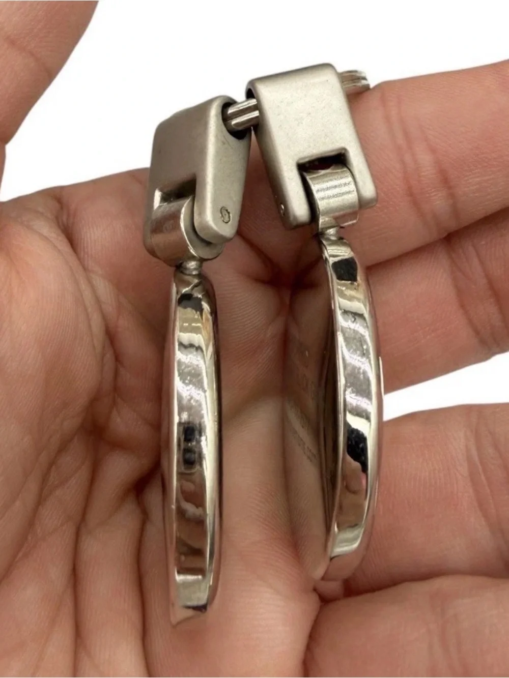 Vintage Cadillac Keychains-Set Of 2 Silver Tone- Dealership Key Rings